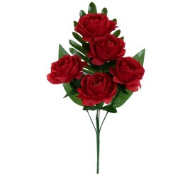 CONJUNTO PEONIA X 5-50CM (ROJO)