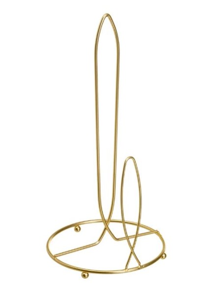 PORTARROLLOS METAL DORADO 16 X 16 X 32 CM