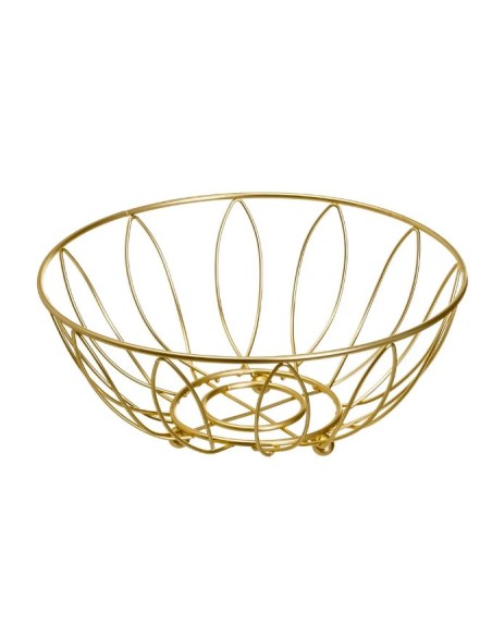FRUTERO METAL DORADO 26 X 26 X 11 CM