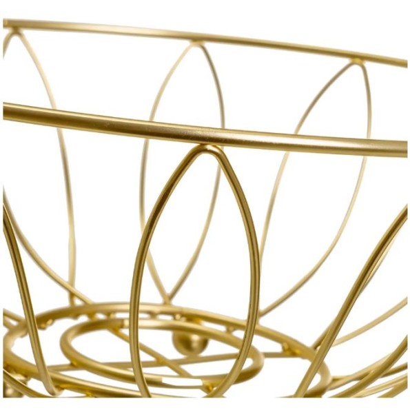 FRUTERO METAL DORADO 26 X 26 X 11 CM