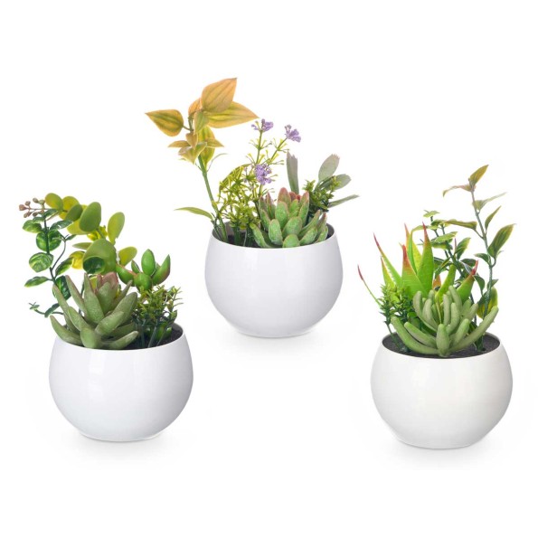 MACETA REDONDA BLANCA SURT 6