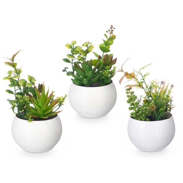 MACETA REDONDA BLANCA SURT 6