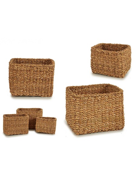 SET 3 CESTOS ESPARTO RECT ALTO