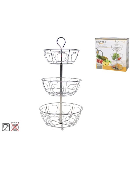 FRUTERO APPLE 3 ALTURAS 54 X 26 CROMADO