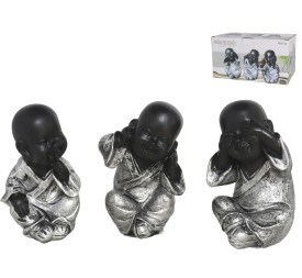 NIÑO BUDA SUERTE DOMU 9X9X15CM 3 SURT.