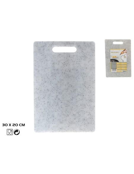 TABLA CORTE 30X20X0.8 EFECTO GRANITO BLA