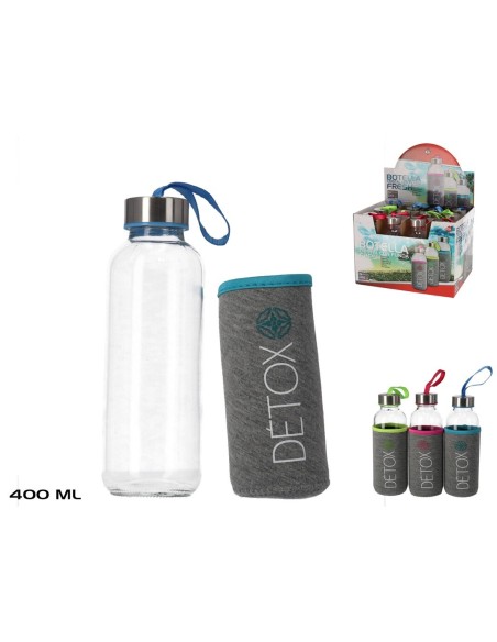 BOTELLA CRISTAL FRESH C/FUNDA 400ML