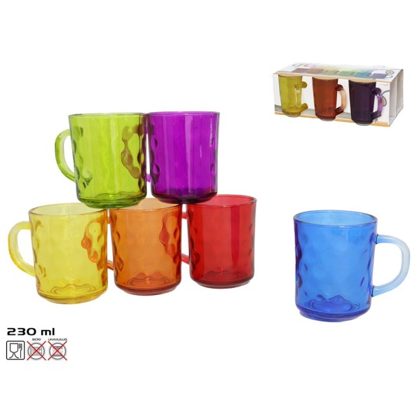 TAZA CRONOS COLOR 230 ML - CRISTAL