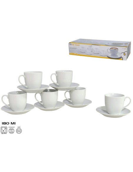 SET6 TAZAS TE TARCK 180CC C/PLATO