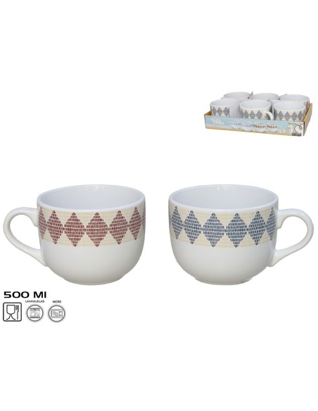 TAZA JUMBO 500ML DAY 2 SURT GRES