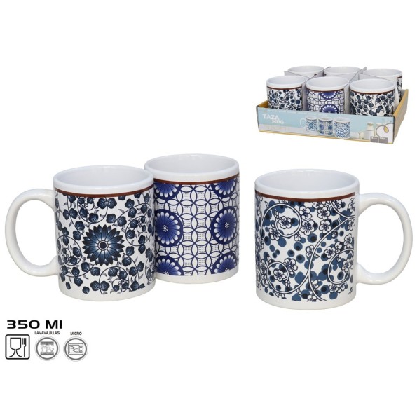 TAZA MUG 350ML NIGHT 3 SURT GRES