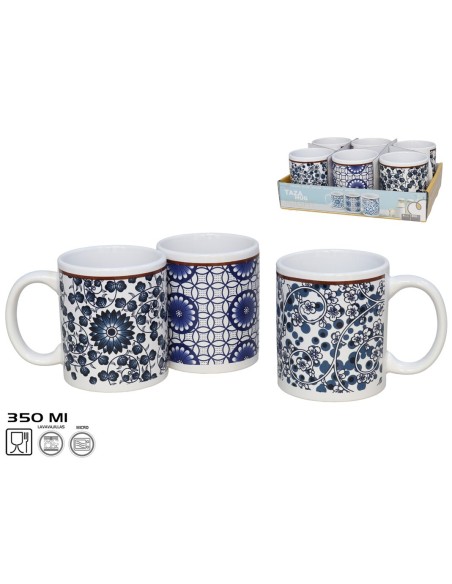 TAZA MUG 350ML NIGHT 3 SURT GRES