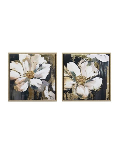 CUADRO ENMARCADO FLOR 30% 2 SURT 50X50X3,8 CM