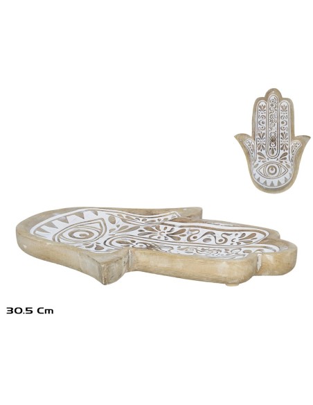 BANDEJA DEC. MANO HAMSA 22X30,5X3CM BANDEJA DEC. MANO HAMSA 22X30,5X3CM