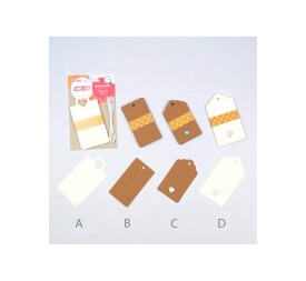 ETIQUETAS DE REGALO TROQUELADAS 9UDS