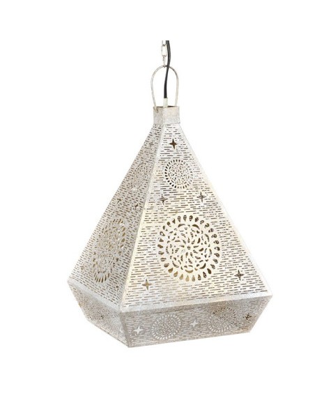 LAMPARA TECHO METAL 29X26X40 BLANCO