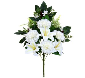 CONJUNTO CLAVEL-LILY X 12 -56CM (BLANCO)
