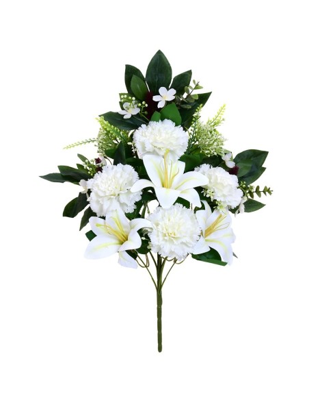 CONJUNTO CLAVEL-LILY X 12 -56CM (BLANCO)