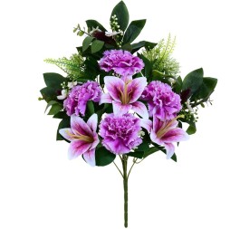 CONJUNTO CLAVEL-LILY X 12 -56CM (VIOLETA)