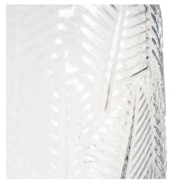 JARRÓN 2/C VIDRIO 15 X 15 X 21 CM DISEÑO HOJAS