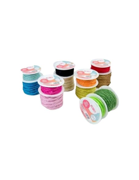 DOBLE ROLLO DE CAÑAMO DE COLORES 0.2MM X 10M + 0.