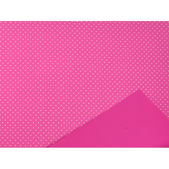 BOBINA PERLATO BABY LUNARES 0,7x40m FUCSIA  BLANCO