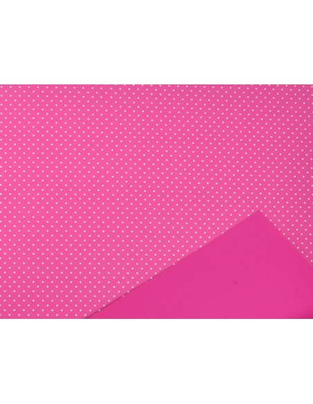 BOBINA PERLATO BABY LUNARES 0,7x40m FUCSIA  BLANCO