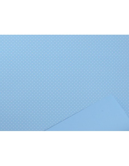 BOBINA PERLATO BABY LUNARES 0,7x40m AZUL CH. BLANCO