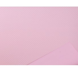BOBINA PERLATO BABY LUNARES 0,7x40m ROSA BLANCO