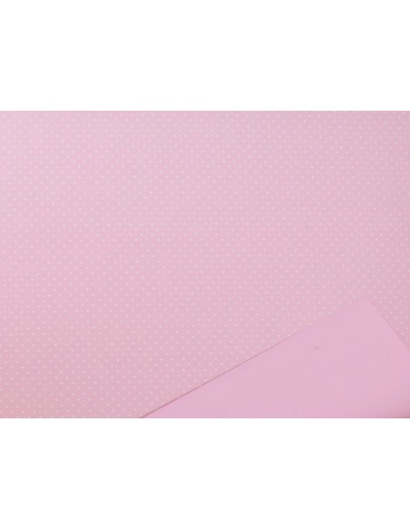 BOBINA PERLATO BABY LUNARES 0,7x40m ROSA BLANCO