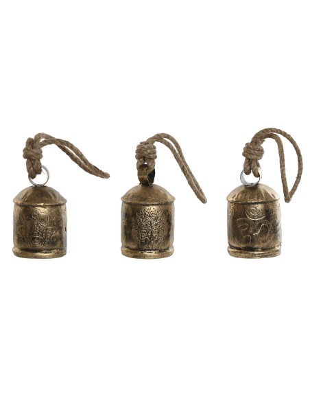 DECORACION COLGANTE HIERRO 7X7X15 CAMPANA 3 SURT.