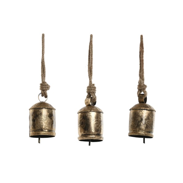 DECORACION COLGANTE HIERRO 7X7X15 CAMPANA 3 SURT.