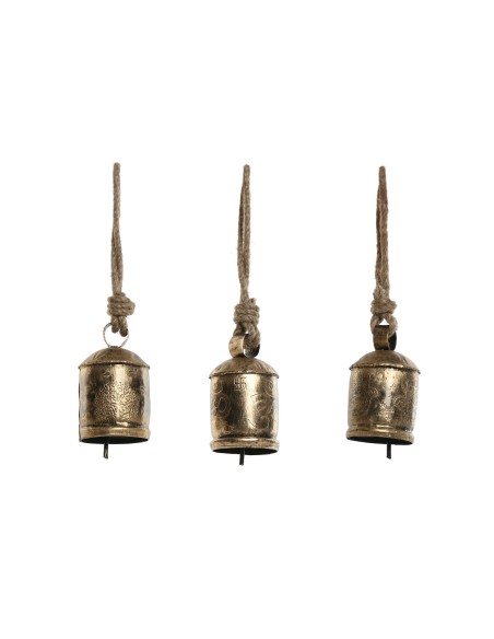 DECORACION COLGANTE HIERRO 7X7X15 CAMPANA 3 SURT.