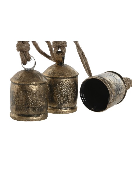 DECORACION COLGANTE HIERRO 7X7X15 CAMPANA 3 SURT.