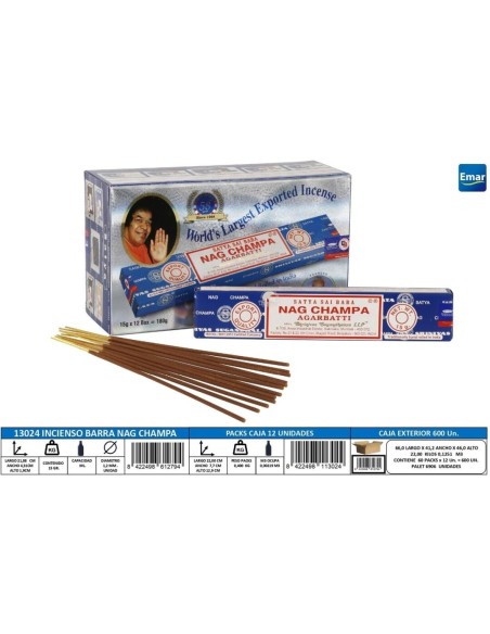 INCIENSO BARRA 15 GR. NAGGCHAMPA
