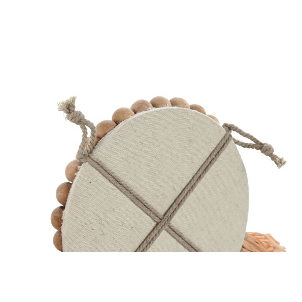 ESPEJO SET 3 YUTE CRISTAL 20X1X20 FLECOS NATURAL