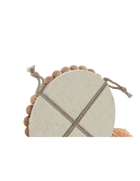 ESPEJO SET 3 YUTE CRISTAL 20X1X20 FLECOS NATURAL