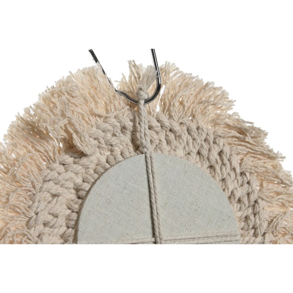 ESPEJO SET 3 MACRAME CRISTAL 20X1X20 BLANCO