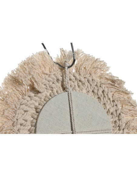 ESPEJO SET 3 MACRAME CRISTAL 20X1X20 BLANCO