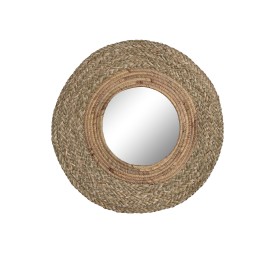 ESPEJO FIBRA SEAGRASS 56X2X56 D. 25CM NATURAL