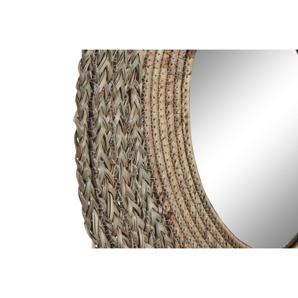 ESPEJO FIBRA SEAGRASS 56X2X56 D. 25CM NATURAL