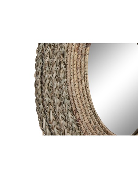 ESPEJO FIBRA SEAGRASS 56X2X56 D. 25CM NATURAL