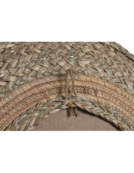 ESPEJO FIBRA SEAGRASS 56X2X56 D. 25CM NATURAL