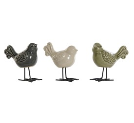 FIGURA PORCELANA METAL 15X9X14 PAJARO 3 SURT.