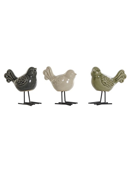 FIGURA PORCELANA METAL 15X9X14 PAJARO 3 SURT.