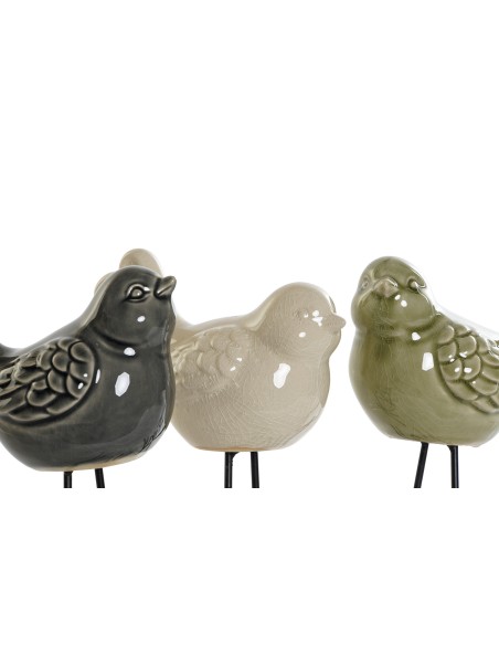 FIGURA PORCELANA METAL 15X9X14 PAJARO 3 SURT.