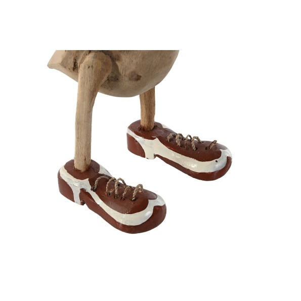 FIGURA MADERA 14X28X43 PATO CON ZAPATOS 2 SURT.