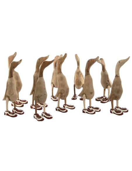 FIGURA MADERA 14X28X43 PATO CON ZAPATOS 2 SURT.