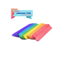 DEPRESORES DE MADERA DE COLORES 11CM