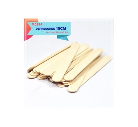 DEPRESORES DE MADERA NATURAL 15CM